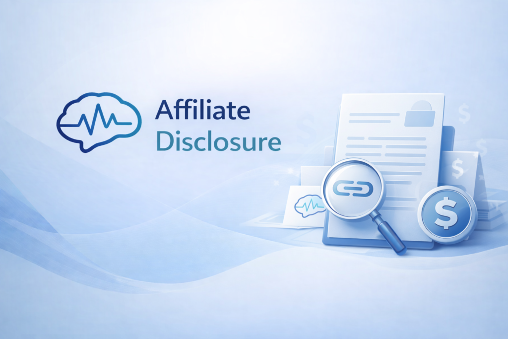 Affiliate disclosure for Cognitive Performance Hub explaining commissions and transparency